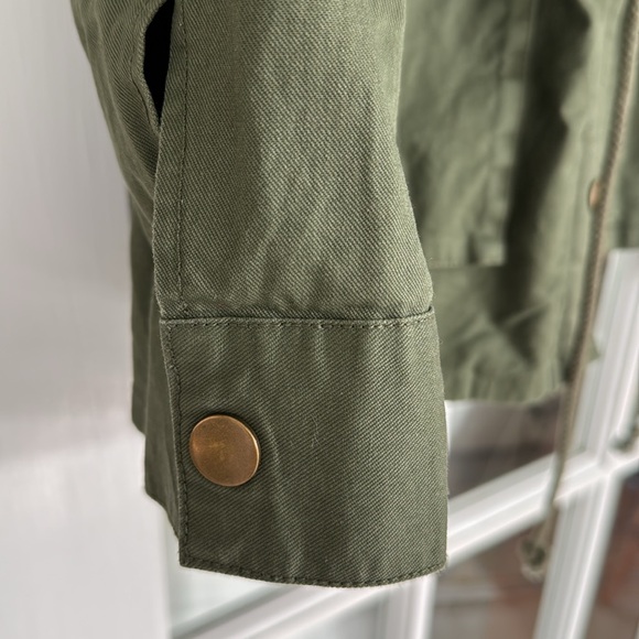 Market & Spruce olive green utility jacket with detachable hood, size S. NWT. - Picture 8 of 8